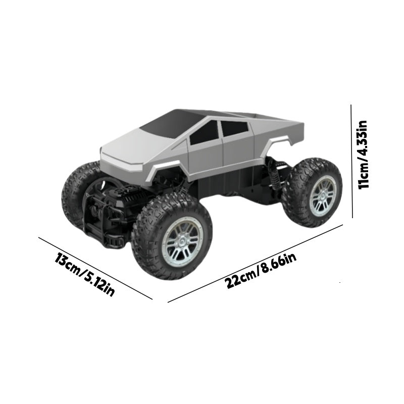 1:16 Ratio 2.4GHz Car, Four-wheel Drive Large-wheel Off-road Pickup, All-terrain Monster Truck, with LED Lights, 45 Degrees Climb, Children's Toy Car - Gift for Boys
