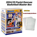 2024/25 Panini Donruss Basketball Blaster Box-Official NBA Factory Sealed Trading Cards (6pcs)+100pcs Soft Trading Card Sleeves