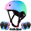 Lightweight Helmets for Children Aged 5 And Above, Suitable for Boys And Girls, Including Protective Gear for Various Sports. This Set Features a Bike Helmet Along with Knee And Elbow Pads for Safety While Cycling
