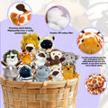 24/12pcs Small Stuffed Animals Bulk, Mini Forest Animal Plush Toys, Cute Plush Animals, Suitable for Animal Theme Party.Treasure Box Toys for Classroom, Party Favors for Kids.