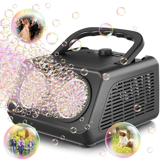 [Double Fan Bubble Machine] 1/ 2 Sets - Party Essential, Atmosphere Bubble Machine, Indoor and Outdoor Children's Toys, Wedding, Birthday, Halloween and Christmas Gifts (excluding Batteries and Foam Liquid), Activities and Entertainment