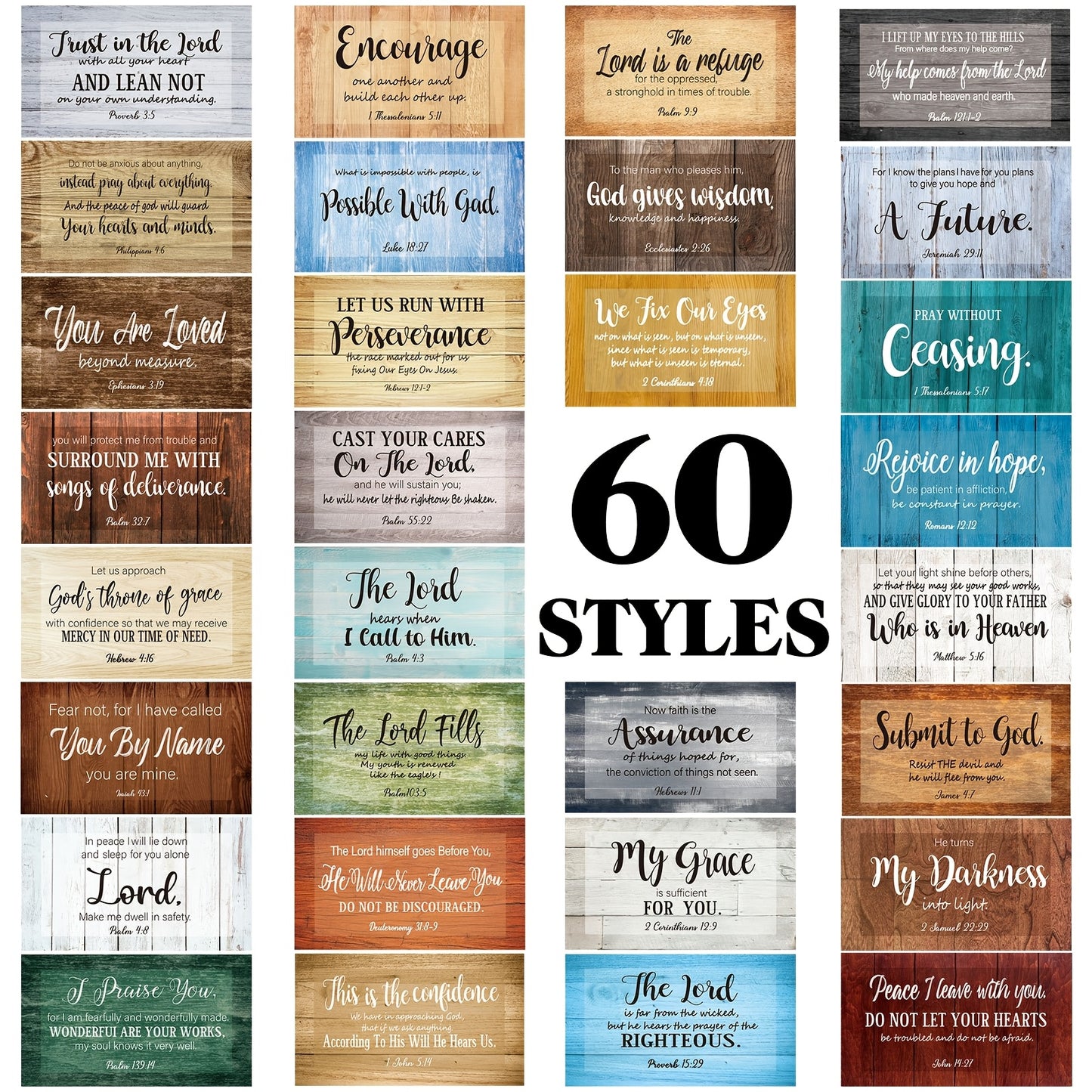 240pcs Bible Verse Cards with Full Scripture Cards Mini Prayer Cards for Women and Men Motivational Assorted Inspirational Quote Cards Bulk for Student Friend Religious Christian Gift, Classic Style