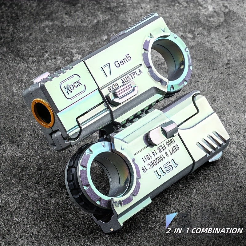 Knock 17Gen5 One-Touch Cartridge Alloy Finger Pistol - Fidgety Fingertip Stress Relief Toys - Case Throwing Softball Guns, Fidgety Novelty And Mischievous Toys, Perfect Gift!