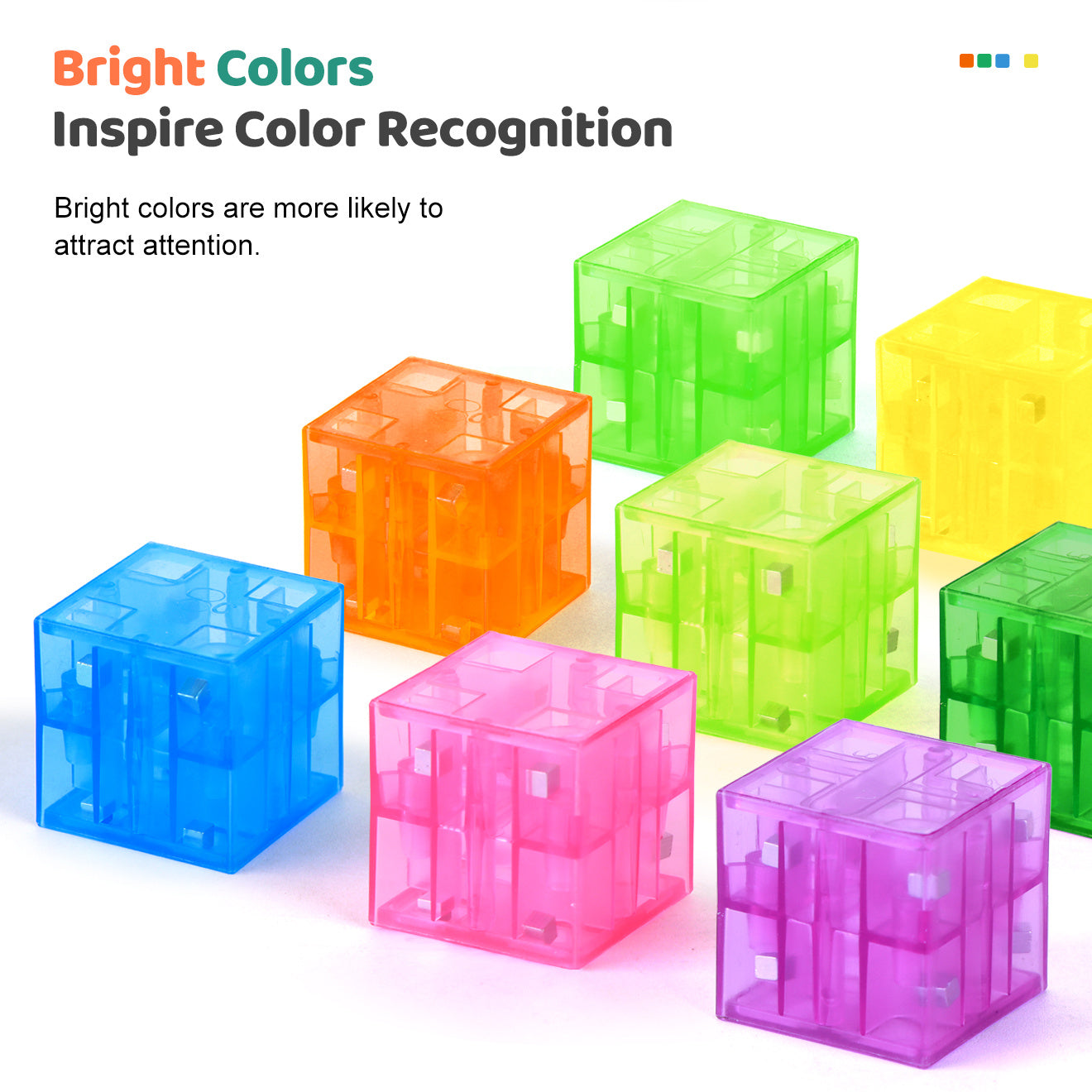 [Christmas & Birthday Gift] 100pcs Magnetic Building Blocks Toy | Random Colorful Transparent Cube Construction Set | Creative Physics Learning Toy | Ideal Christmas & Birthday Gift For Boys & Girls