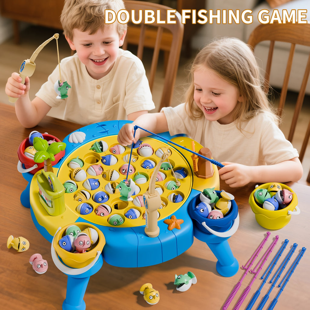 OCEAN 66pcs Magnetic Fishing Game for Kids Toys Boys Ages 3-5 4-6, Magnetic Fishing Toys with Fishing Rods, Birthday Gifts for 3 4 5 6 Year Old Boys Kids, Innovative Toys for Boys 3 to 5 Years 1-8 Players