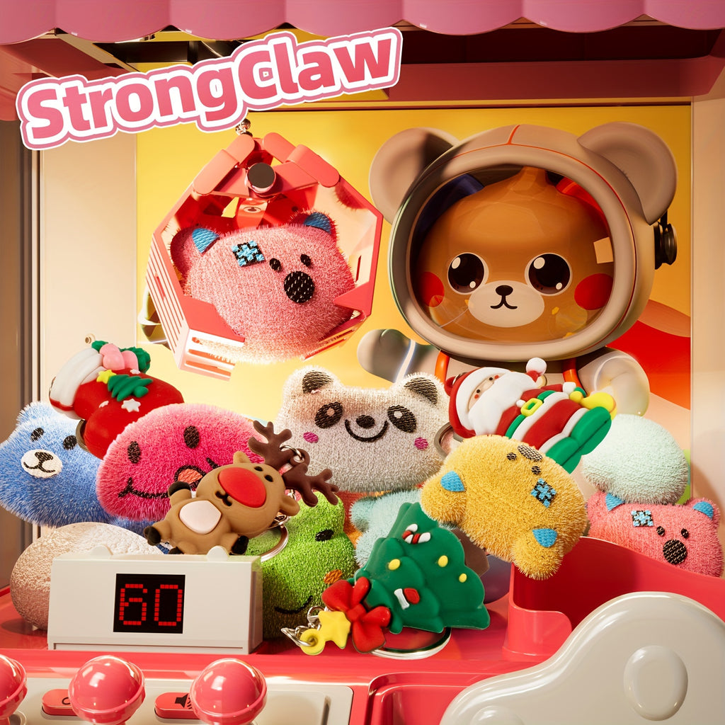 Mini Claw Machine for Kids Toys with Light Music Pink Gift Exercise Hand-Brain Coordination for Children