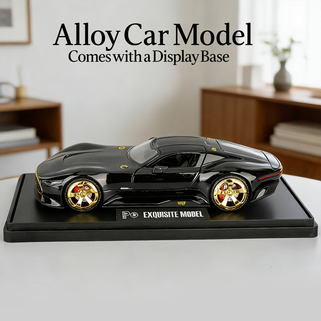 Mercedes-Benz GT Supercar Model with Gull-Wing Doors - Zinc Alloy Collectible, High-Detail Static Display, Perfect Birthday/Christmas Gift for Car Lovers