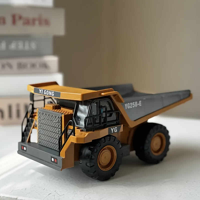 [Ideal Gift] 1pc/2pcs 1:24 Alloy Bulldozer, Dump Truck And Excavator (11 Channels), Capable of Forward, Backward, Left Turn, Right Turn, And Sound, for Indoor And Outdoor Use, Ideal Christmas Birthday Gift for Boys Girls