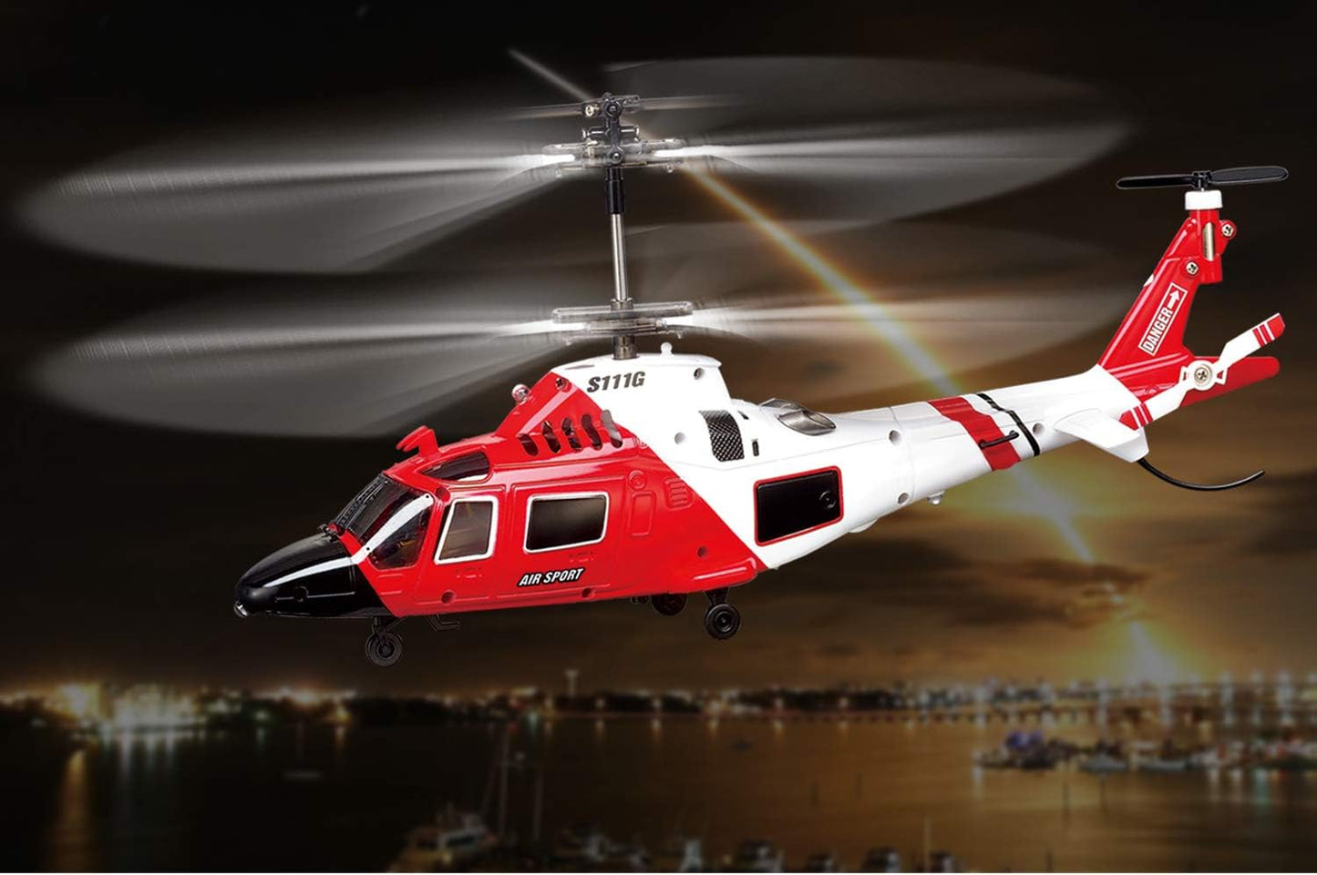SYMA Coast Guard Rescue Helicopter RC Flight Infrared 3CH Gyro Marine Aircraft Model S111G