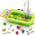 Mini Sink Toy, Play Sink with Running Water, Automatic Water Cycle System, Kids Pretend Role Play Dishwasher Toys for Boys And Girls