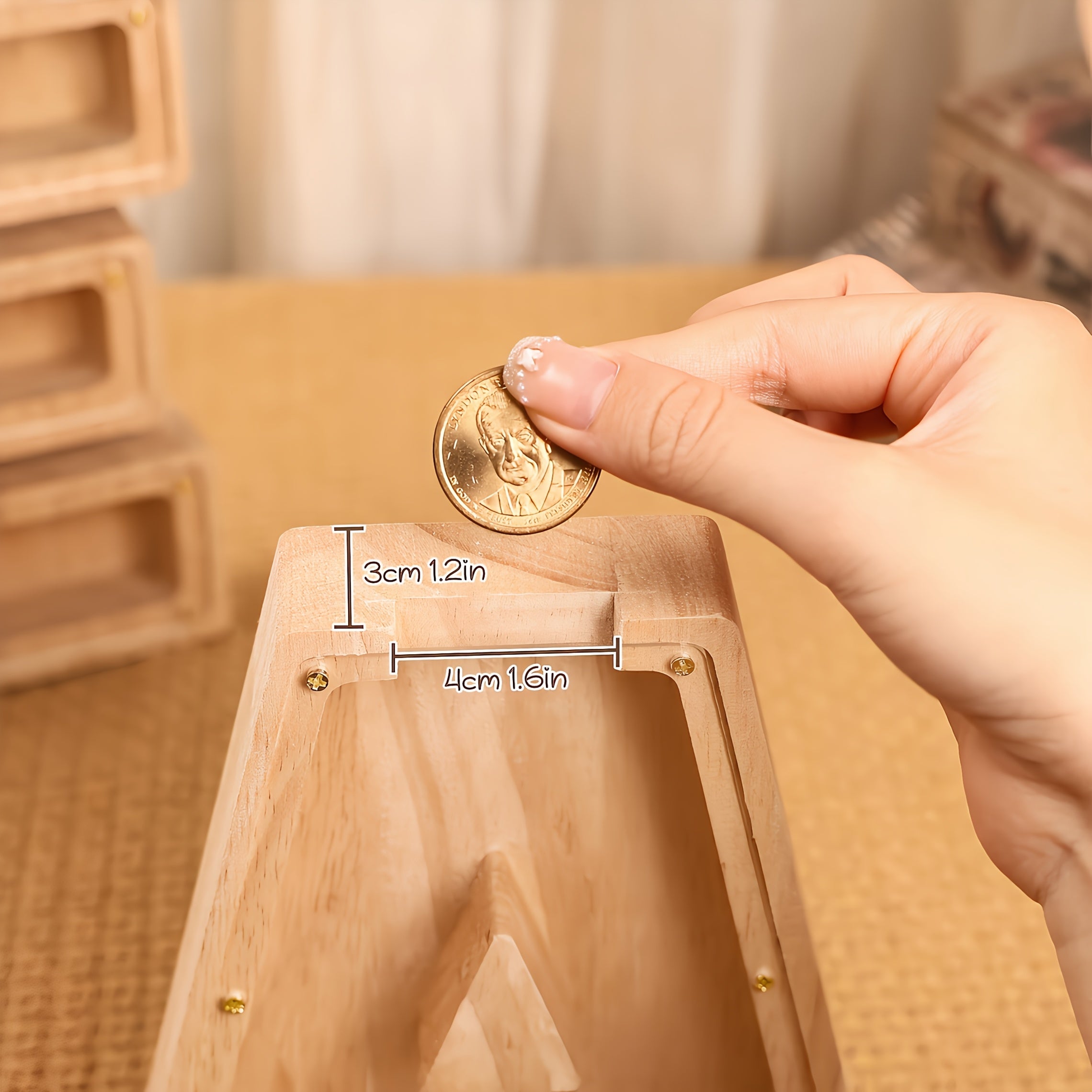 Wooden Alphabet Money bank for Coin Bank for Boys And Girls, Perfect Birthday Gift for Kids
