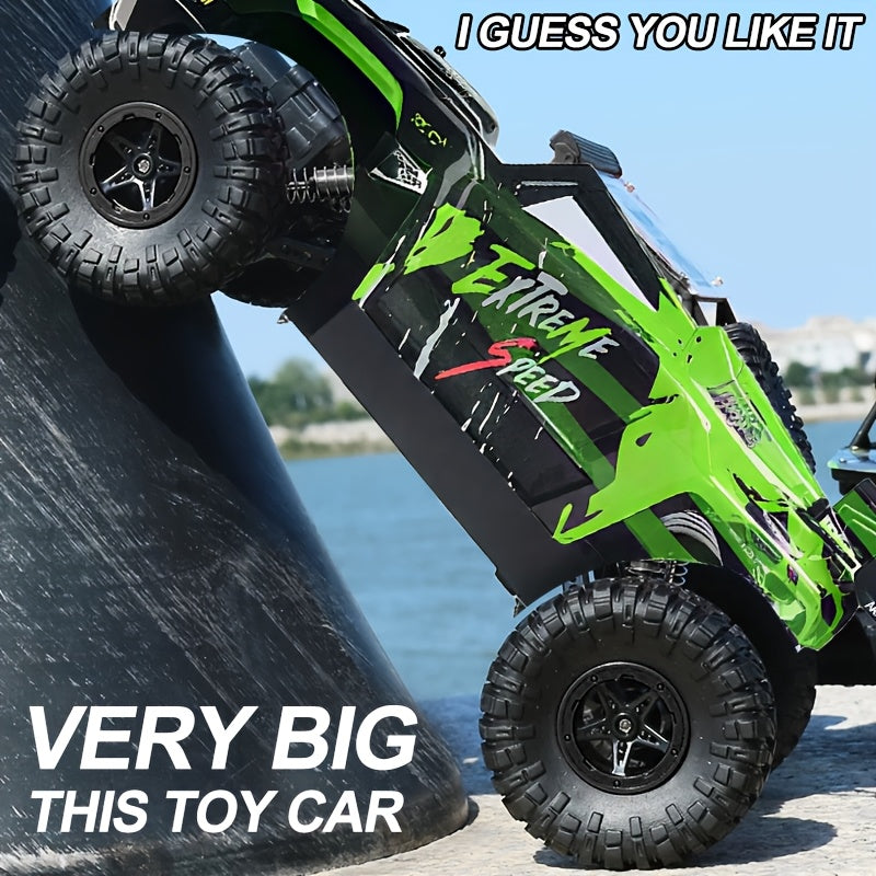 [Remote Control Car] Four Wheel Fully Proportional Drift Remote Control Car, Driving High-Speed Cars, Large Green Off-Road Climbing Remote Control Car, Remote Control Intelligent Boy Toy Tank Car, Boy Toy Birthday Gift. Suitable For Children Aged 3+ Or Ab