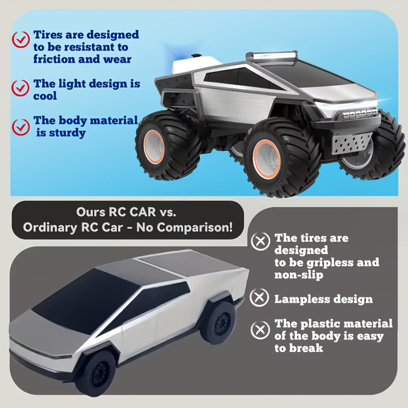 [Remote Control Off-Road] RC Monster Truck Toy 2.4GHz 4WD All Terrain RC Monster Truck Toy, 1:12 Remote Control Car, Realistic Sound Effects, Remote Control Off-Road Vehicle with Ergonomic Grip, Remote Control Off-Road Vehicle with LED Lights, Music, Exce