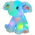 Musical Glowing Blue Elephant Plush Toy, Happy Easter Soft Elephant Plush Toy Floppy LED Stuffed Animals Lullabies Nightlight Companion for Kids, Birthday Gift for Toddlers, Adorable Playing Doll