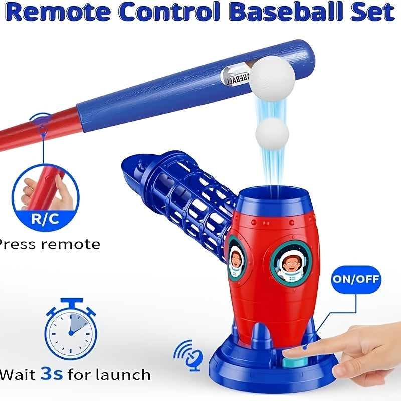 [Birthday Christmas Gifts] Fully Automatic Children's Baseball Machine, Plastic Baseball Toy Set, Including 10 Balls, Baseball Sports Training Equipment, Perfect Choice for Birthday And Christmas Gifts