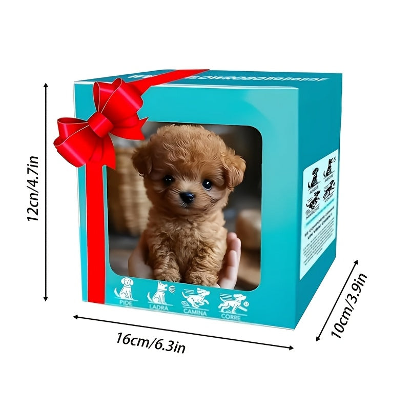 2 Cute Plush Simulation Machine Puppies, Realistically Reproducing The Soft And Cute Barking Sound Effects Of Puppies, Matched with Simulated Walking Movements, Soft And Slow Rebound Electronic Pet Toys, Odorless, Safe, No Shedding Of Fur