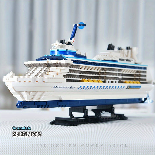 2428pcs Cruise Ship Building Blocks Model Kit – Technic Speedboat Construction Set, Multicolor ABS Bricks, Ideal for Home Decor and Creative Gift, Intricate Building Set|Detailed Cruise Ship|Abs Plastic Bricks