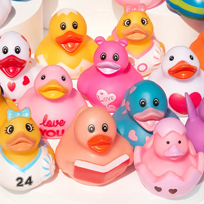JXJ Rubber Duck - 2" Bulk Floating Duck for Children - Bath Toy Variety - Party Gifts, Birthdays, Bathing, And More