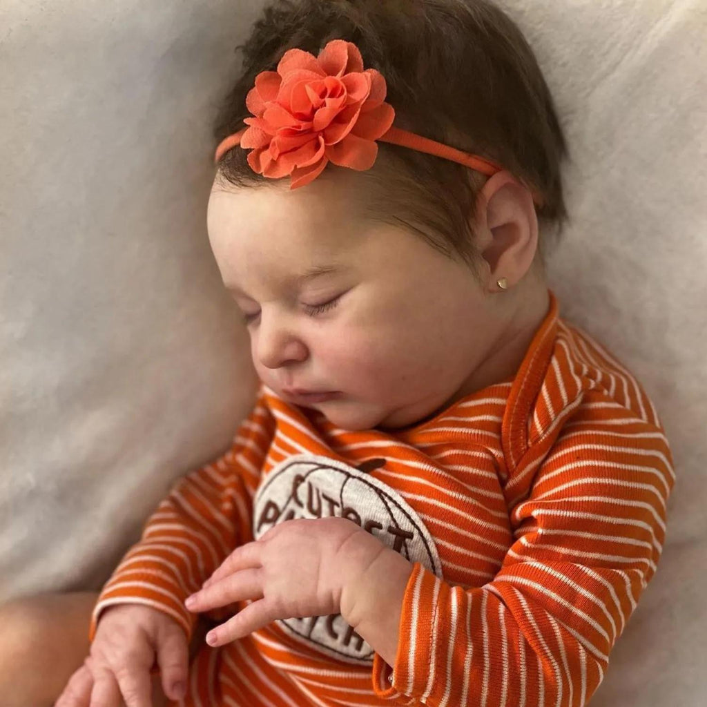 50cm 20inch Soft Vinyl Asleep Reborn Baby Art Baby Doll Toy for Girl Lifelike 3D Skin with Visible Veins Kid Gift Alive