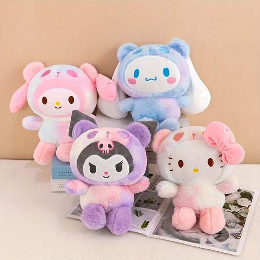 1pc Sanrio Kawaii Kitty Cat Kulomi Cinnamoroll Melody Plush Doll, Very Suitable for Birthday Gifts and Holiday Gifts