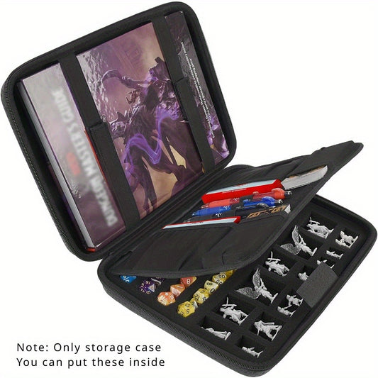 Dice Tray Box for DND Dice Set for D&D, Rolling Trays Polyhedral Dices Storage Bag Holder for Dungeons and Dragons for RPG for MTG Table Games Collector, Also for Dnd Miniatures Accessories (Black)