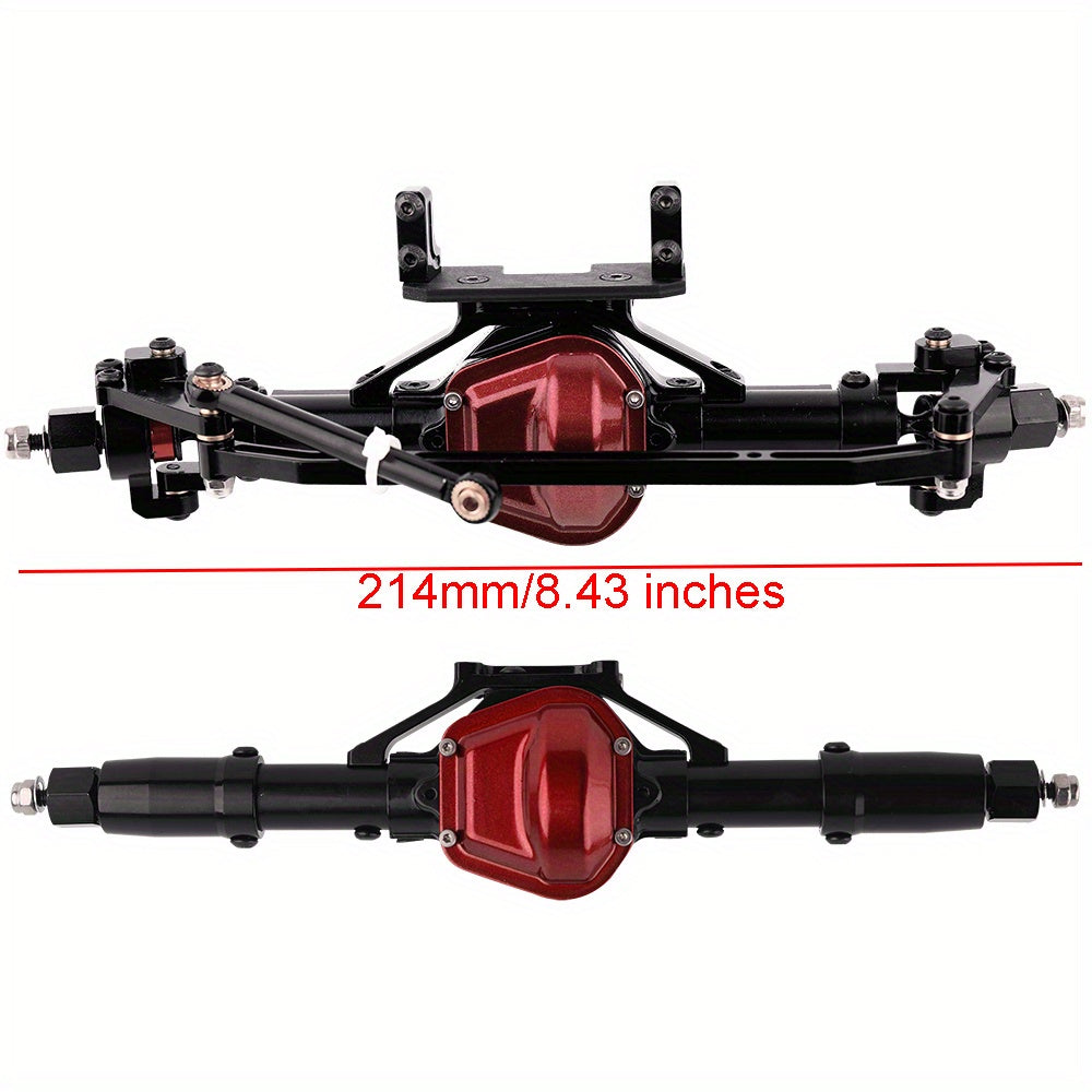 Metal Upgrade Components for Assembling Front And Rear Straight Axles Made of Aluminum Alloy, Designed for 1/10 SCX10 90046 90047 RC Climbing