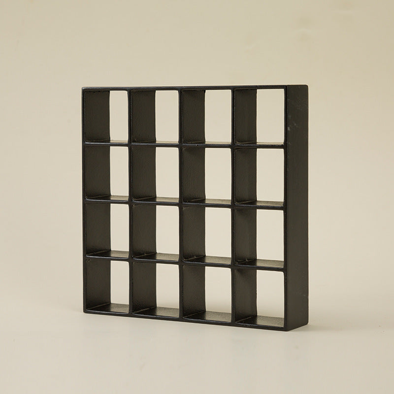 1:12 Scale Dollhouse Miniature Storage Stand, 16-Compartment Display Cabinet, Modern Shelf Organizer for Age 14+