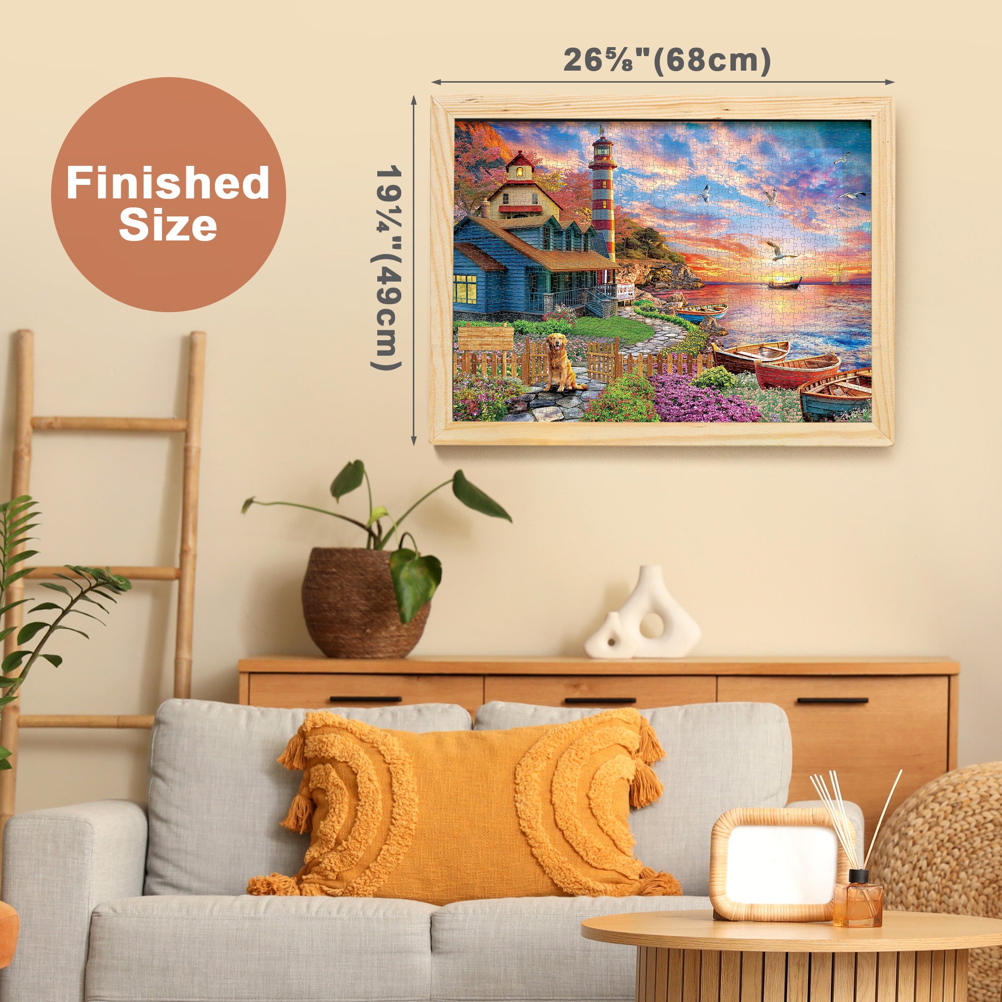 3 Pack 1000 Pieces Jigsaw Puzzles for Adults, Gift for Christmas Birthdays, DIY Brain Teaser Gift for Adults & Family Interactive Fun
