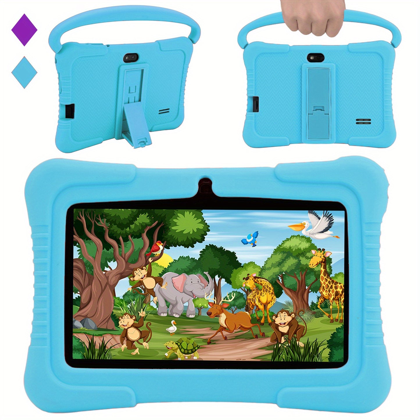 Veidoo Kids Tablet, 7 Inch Android Tablet PC, 2GB RAM 32GB ROM, Safety Eye Protection Screen, Wifi, Dual Camera, Games, Parental Control APP, Tablet with Silicone Case