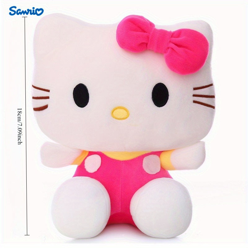 1pc Sanrio Kawaii Kitty Cat Plush Doll, Room Decoration, Party Activity Gift, Very Suitable for Birthday And Festival Gifts