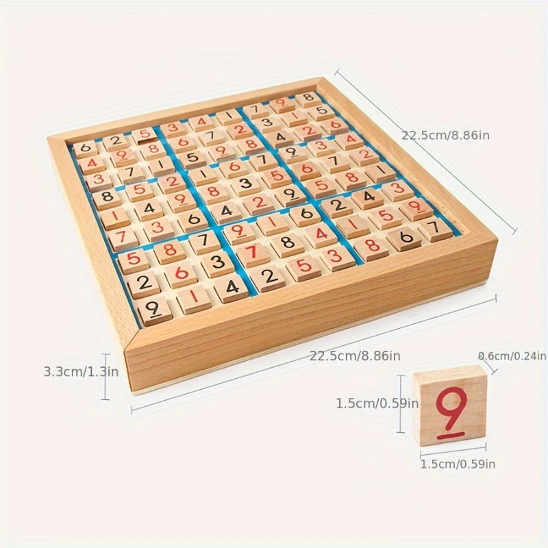 Wooden Sudoku Puzzle Game for Youngsters's Logical Thinking, Puzzle Table Games with Questions Halloween, Christmas Gift