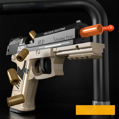 2024 USP Toy Gun Soft Clip Pistol, Continuous Shooting, with Ejecting Shells, Toy Foam Blaster, Cool Rapid-Fire Toy Gun Educational Models, Outdoor Shooting Games, Halloween, Thanksgiving, Christmas, Birthday Gift for Boys Girls