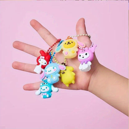 40pcs Sanrio Mysterious Surprise Box Doll Poking Fun Pendant, Poking Hole Party Doll, Hole-Hole Fun Party Decoration, Small Gift