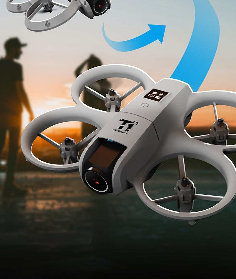 [4K, 180° Rotation] Mini 4K FPV Dual Camera Drone, 180° Camera Rotation, Dual Batteries, Optical Flow Positioning, 360° Flip, Roscope, One-Key Takeoff/Landing, Anti-Shake And Anti-Collision Design, Suitable for Beginners Remote Control Toy, Boys And Girls