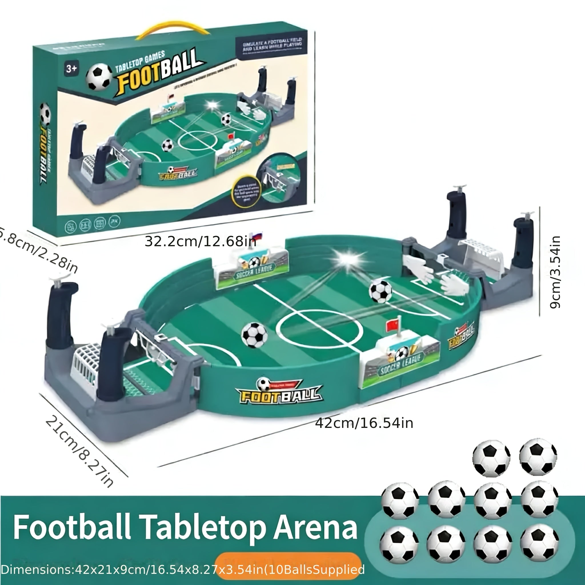 Kids' Portable Table Football Game Set, Parent-Child Versus Football Toy, 2-Player Competitive Puzzle Table Game, Durable PP Material, Independent Tabletop Design, Indoor Family Game, Kids' Party Toy, Christmas, Thanksgiving Gift, Soccer Board Game