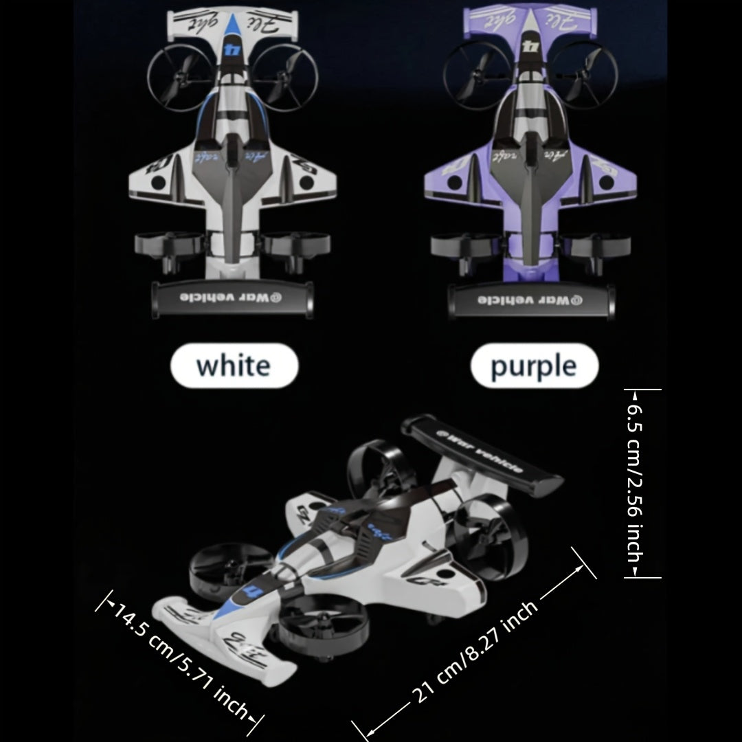 [Ideal Gift] Racing Car And Drone Combination, Remote-Controlled Flying Car, Foam Material. Features Include One-Key Takeoff, Stable Hovering, Racing Mode, And 360 ° Aerial Flips. An Ideal And Fun Birthday Gift