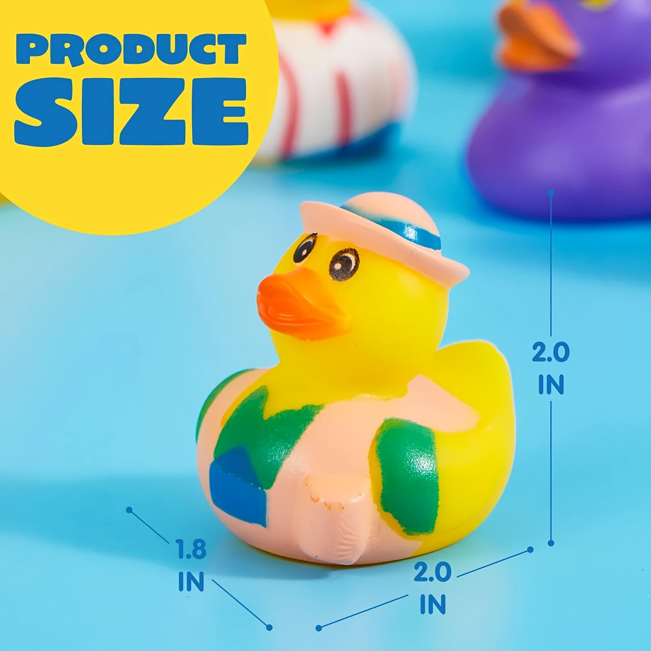SYNCFUN Baby Bath Toy, Assortment Mini Rubber Duck Toys with Mesh Carry Bag for Kids Baby Shower - 30pcs