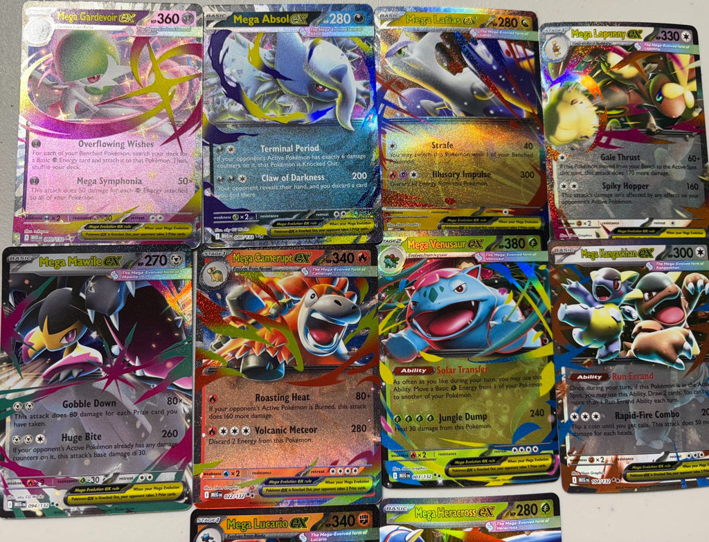Pokémon MEGA EX Card Lot – 3 Card Bundle, All MEGA EX! AUTHENTIC / REAL