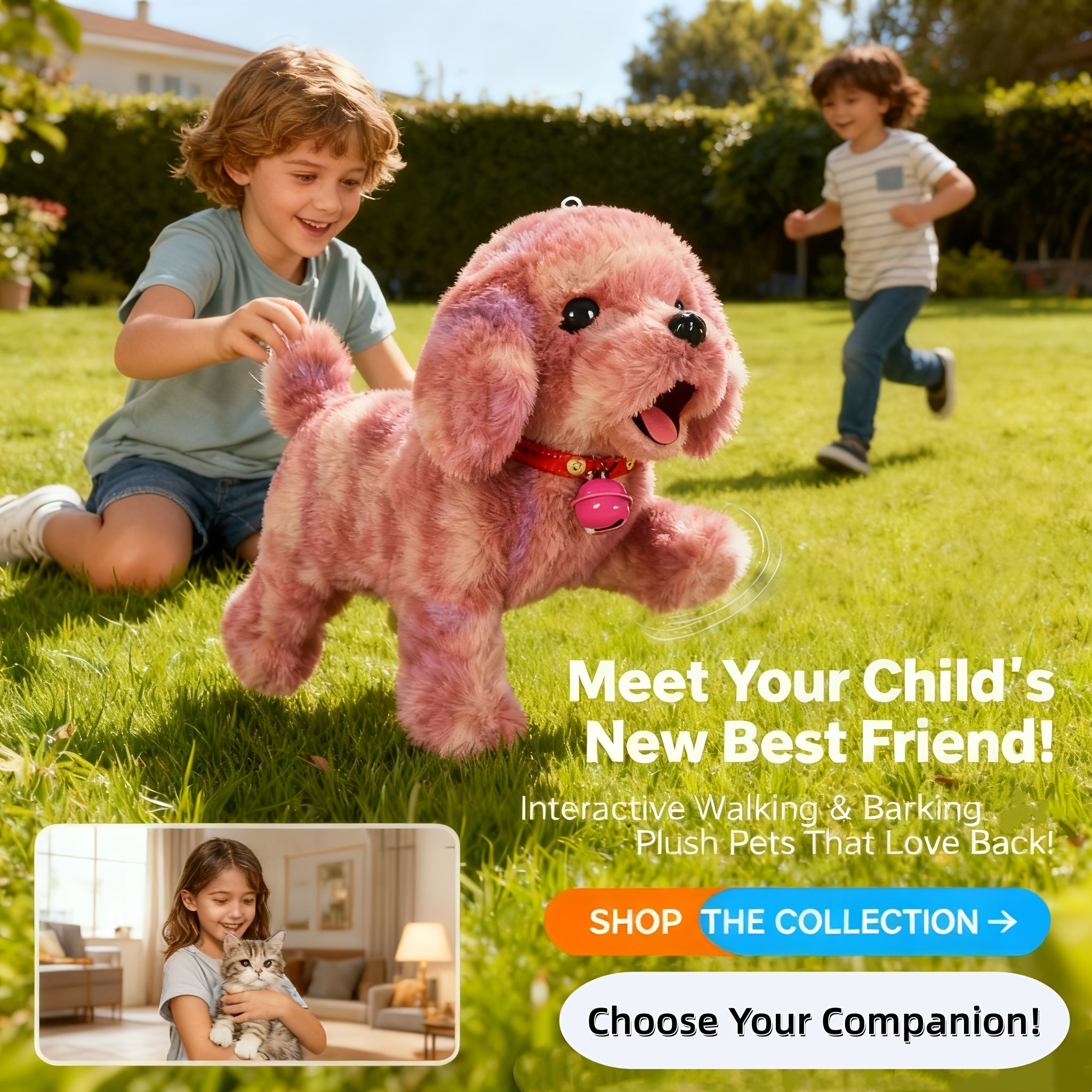 9 Adorable Interactive Plush Toys, Safe Non-Toxic And Skin-Friendly Soft, Realistic Sound Effects with Fun Interactive Play, Soothing Companion Toys, Exquisite Gift Box Packaging, Ideal Birthday Gifts for Kids, Holiday Party Favors, Perfect Soothing