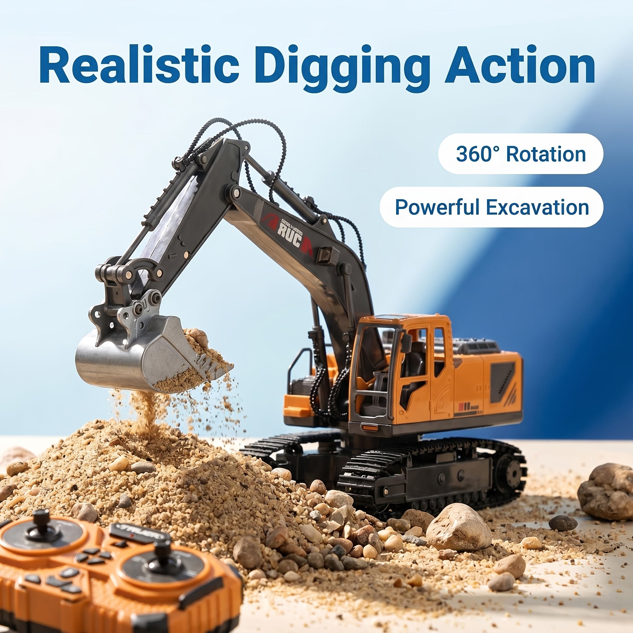 [Remote Control Toy Car] 4pcs/ 3pcs/ 2pcs Remote Control Engineering Vehicle Set, 2.4G 1:24 & 1:64 High-Tech 11-Channel RC Excavator, Dump Truck & Bulldozer Alloy Plastic Construction Toy Car Kit