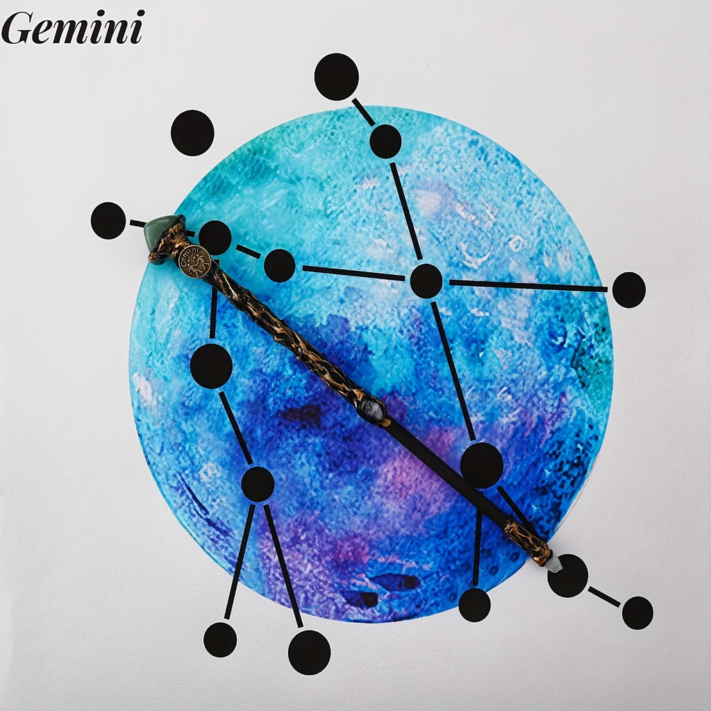 Handmade Zodiac Crystal Magic Wand With Exquisite Storage Box - Cosplay, Magic Props, Party Supplies, Home & Office Decor - Gift For Festival Celebrations Like Christmas, Halloween, Valentine'S Day, Easter And New Year, Perfect Present For Men & Women, DI