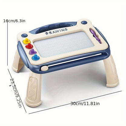 A Drawing Board for Kids That Includes Four Stamps, Four Holders, And One Pen. It'S an Educational Toy Designed for Learning, Perfect for Doodling, And Serves As a Smart Learning Tool. This Makes a Great Birthday Present for Both Boys And Girls