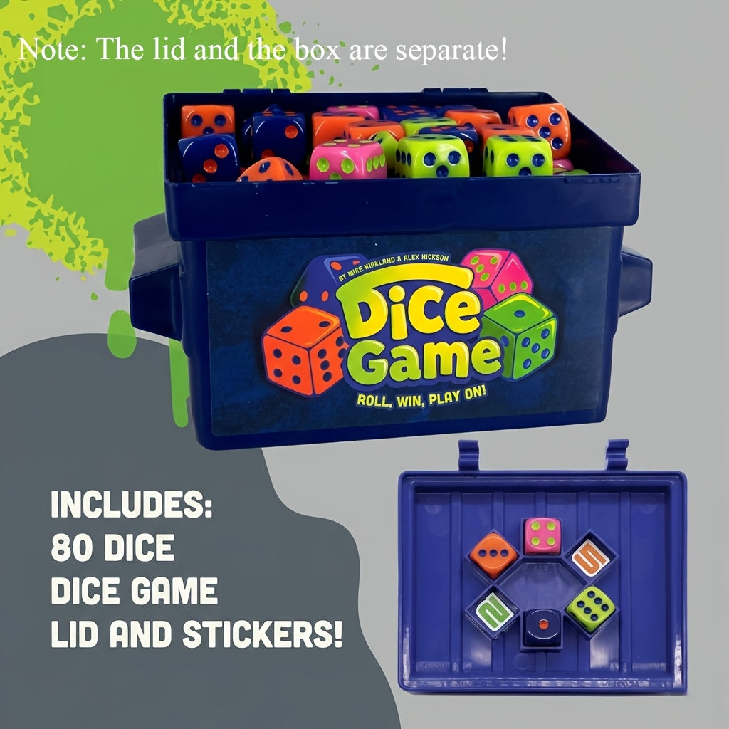 Dice Game - Fast-Paced Dice Rolling Game for Adults And Groups, Addictive 4-Player Board Games And Dice Set with 80 Dice, Funny Travel And Camping Games | Perfect for Game Night, Parties, Travel | Dice Games And Fun Party Games