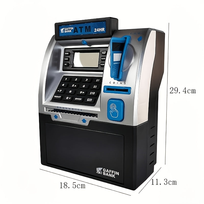 Electronic Money Bank with Debit Card And Cash Scanning Function - Coin And Bill Slot, Balance Calculator, Digital Safe, Combining Savings Security Device And ATM Function