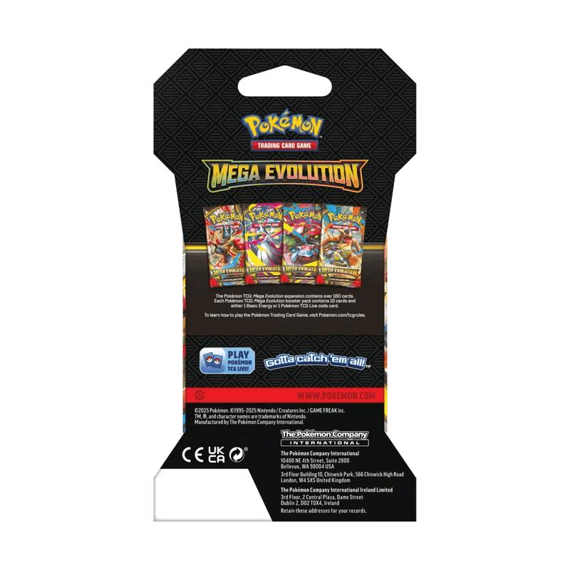 Pokemon Mega Evolution Sleeved Booster Pack. Random Art. 10 Card Pack.
