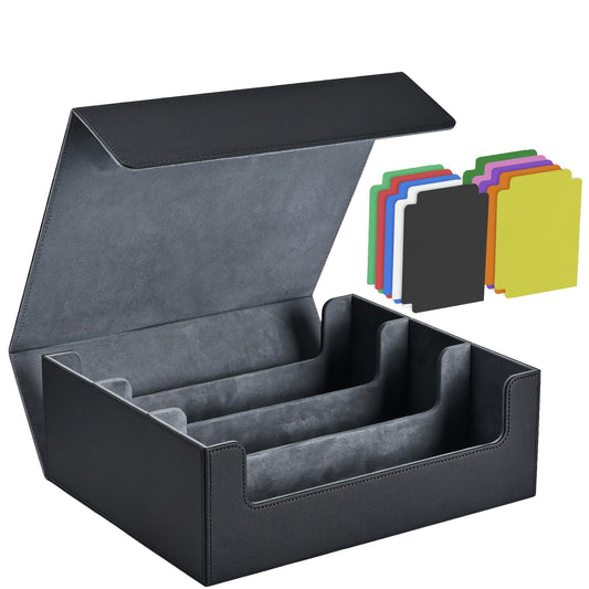 1 Card Deck Case for Trading Cards 1800+, Trading Card Storage Box with 10 Dividers, Commander Deck Box Fit for PTCG And Sport Cards. Multiple Colors Available