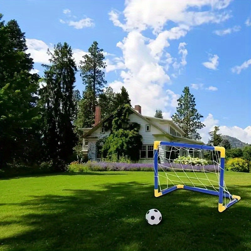 2pcs Youth Football Set-Portable and Easy-to-assemble Goal, Suitable for Indoor/outdoor Play, Family Entertainment, Birthday Gifts, Football Gifts