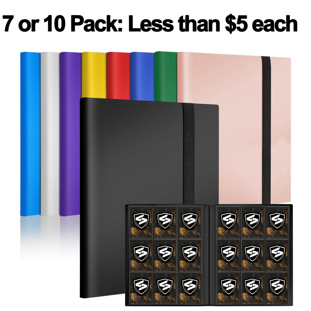 Lumus&Solem 7/10 Pack 9 Pockets Trading Card Binder, Each Card Binder Can Hold Up 360 Cards, Fit For PTCG, Baseball, Football, Basketball, K-pop Photocard