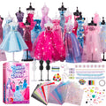 400PCS Fashion Design Crafts for Kids Art and Crafts Toy DIY Sewing Crafts with 3 Mannequins for Girls Aged 8-12, Birthday Presents