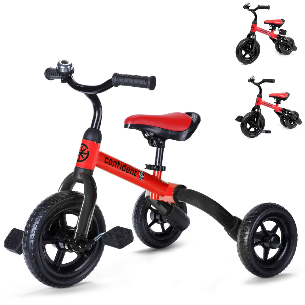 3-in-1 Foldable Toddler Tricycle For Boys & Girls Over 2 Years Old-Detachable Pedals, Baby Balance Bike For Indoor & Outdoor Fun, Perfect Birthday Gift